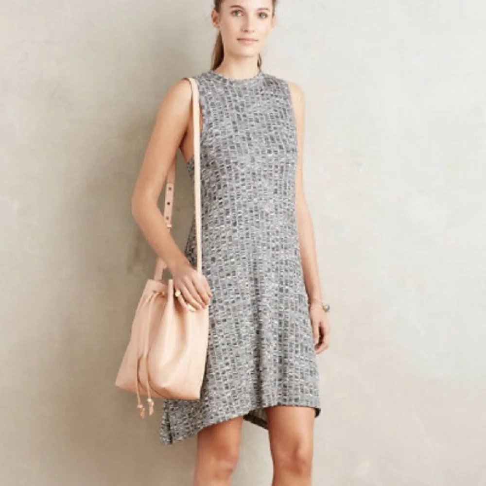 Anthropologie Maeve Grey Knit Sleeveless Dress - Picture 1 of 6
